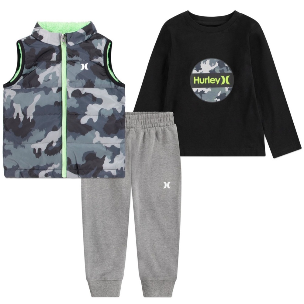 Hurley camo print- toddler 3 piece set - camo tracksuit